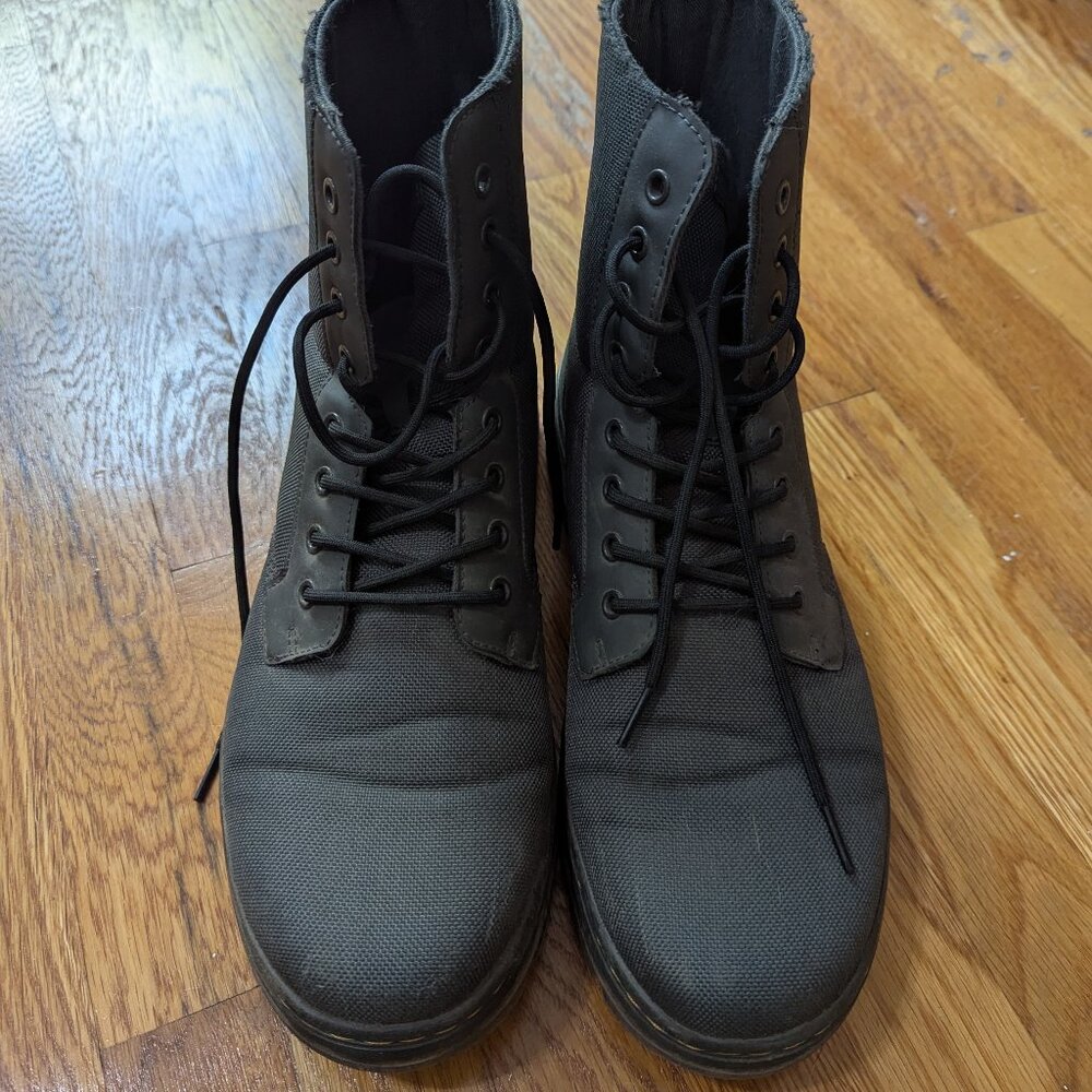 Doc Martens Canvas Grey high combat boot